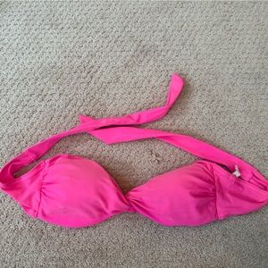 aerie Bright Pink Strapless Bikini Top